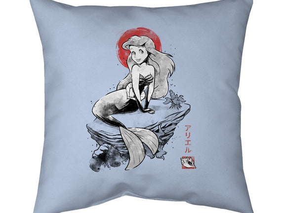 Queen Of The Wave Sumi-e