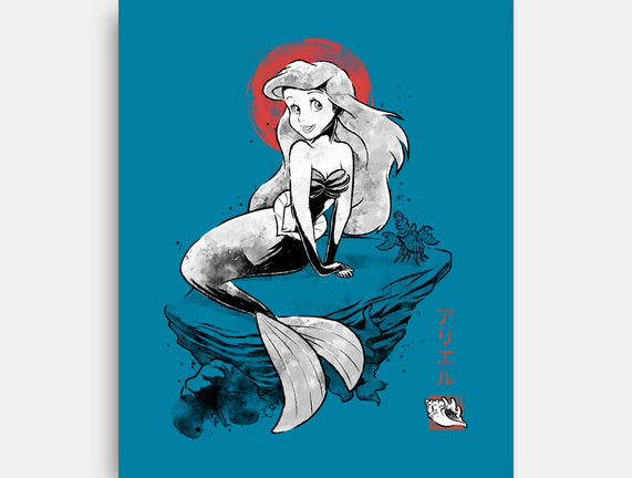 Queen Of The Wave Sumi-e