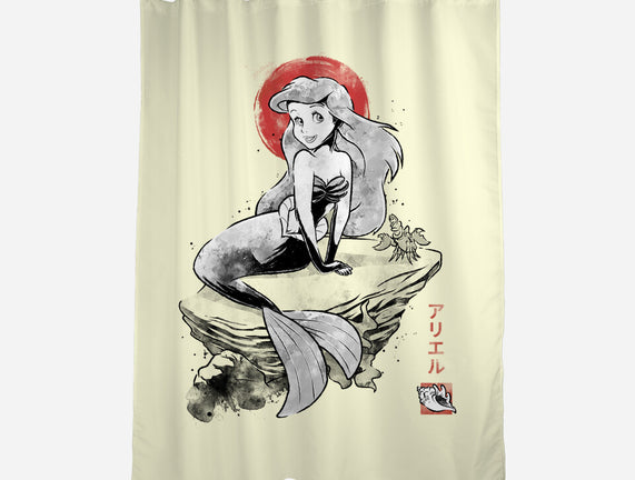 Queen Of The Wave Sumi-e