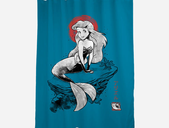 Queen Of The Wave Sumi-e