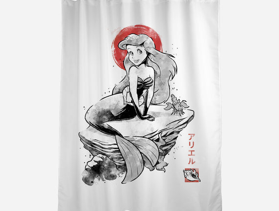 Queen Of The Wave Sumi-e