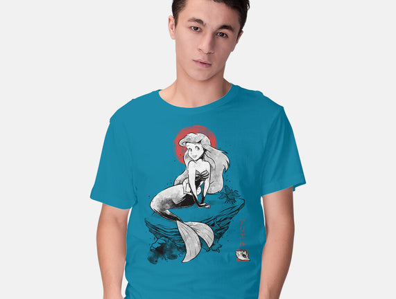 Queen Of The Wave Sumi-e