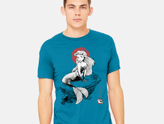 Queen Of The Wave Sumi-e