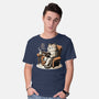 Books Coffee And Cats-Mens-Basic-Tee-Popnotic