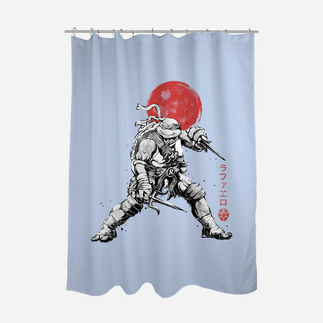Ninja Raphael Sumi-E-None-Polyester-Shower Curtain-Astrobot Invention