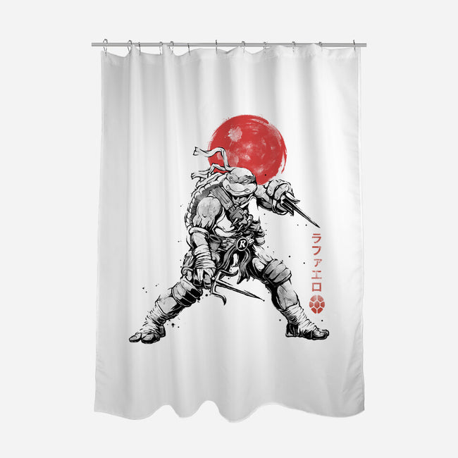 Ninja Raphael Sumi-E-None-Polyester-Shower Curtain-Astrobot Invention