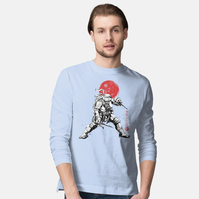 Ninja Raphael Sumi-E-Mens-Long Sleeved-Tee-Astrobot Invention