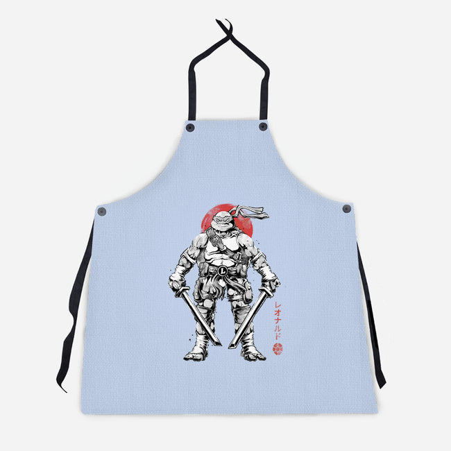 Ninja Leonardo Sumi-E-Unisex-Kitchen-Apron-Astrobot Invention