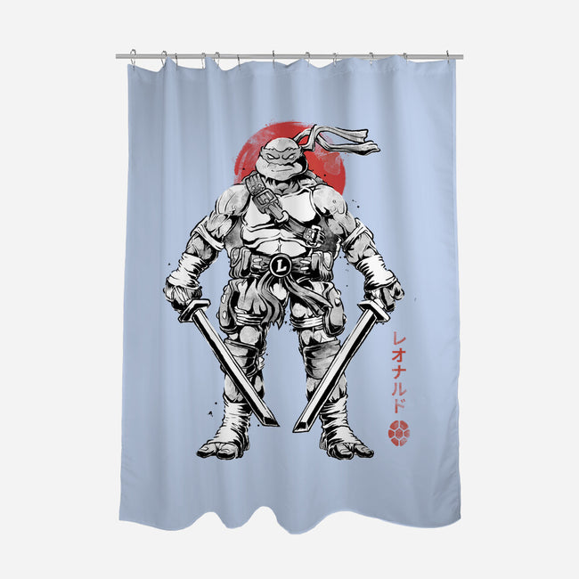 Ninja Leonardo Sumi-E-None-Polyester-Shower Curtain-Astrobot Invention