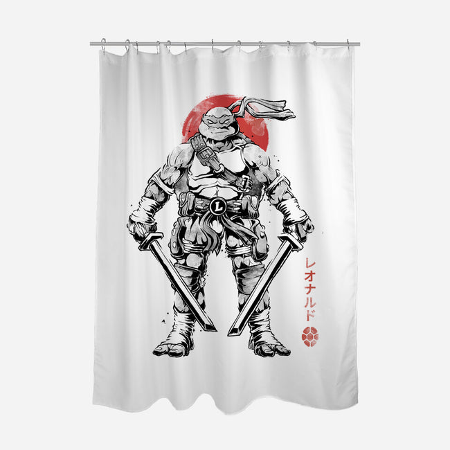 Ninja Leonardo Sumi-E-None-Polyester-Shower Curtain-Astrobot Invention