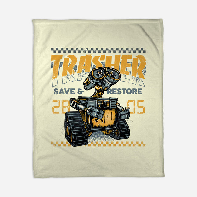 Trasher Save And Restore-None-Fleece-Blanket-momma_gorilla
