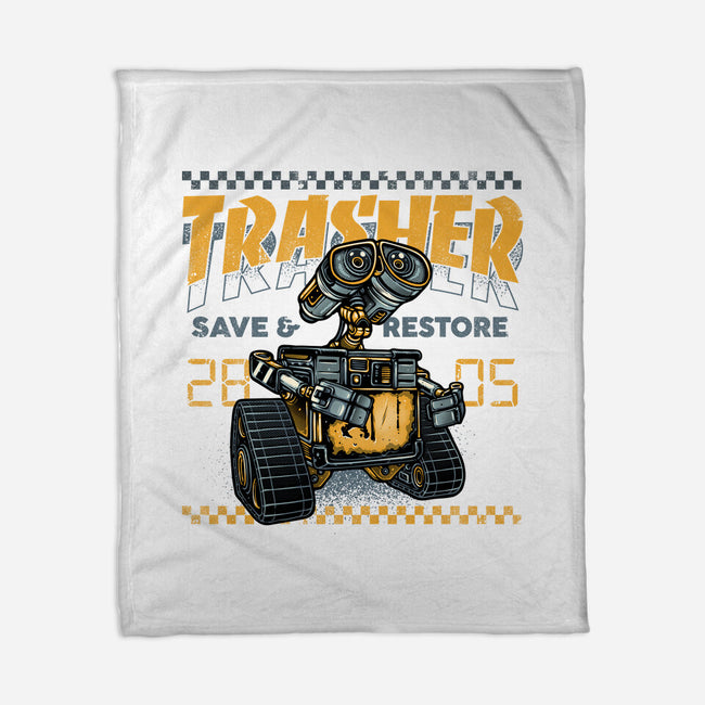 Trasher Save And Restore-None-Fleece-Blanket-momma_gorilla
