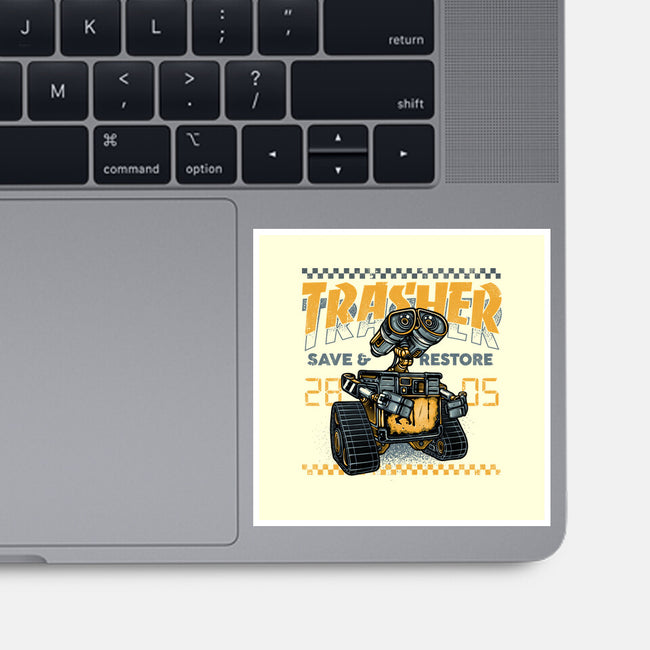 Trasher Save And Restore-None-Glossy-Sticker-momma_gorilla