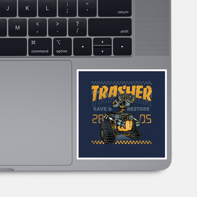 Trasher Save And Restore-None-Glossy-Sticker-momma_gorilla
