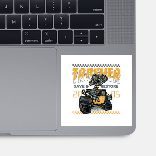 Trasher Save And Restore-None-Glossy-Sticker-momma_gorilla