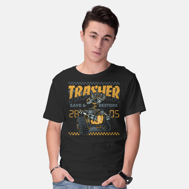Trasher Save And Restore-Mens-Basic-Tee-momma_gorilla