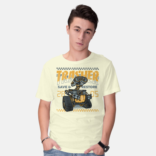 Trasher Save And Restore-Mens-Basic-Tee-momma_gorilla