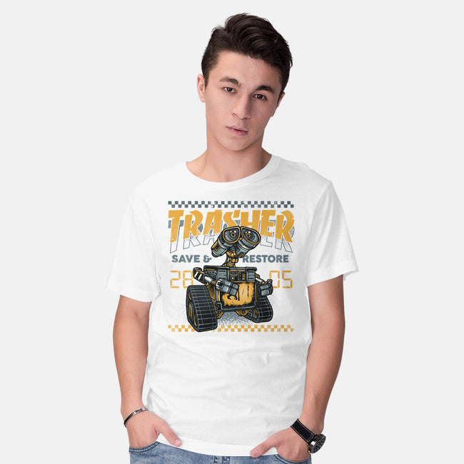 Trasher Save And Restore-Mens-Basic-Tee-momma_gorilla