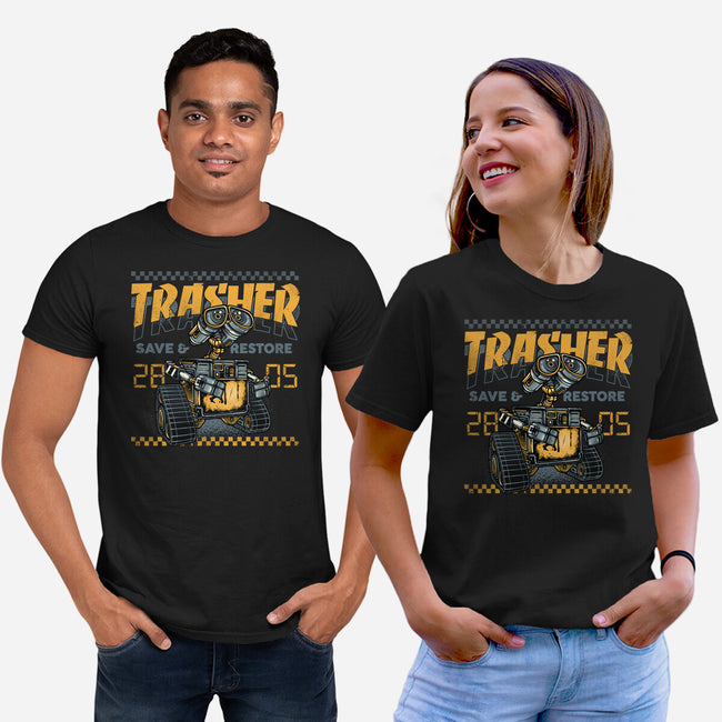 Trasher Save And Restore-Unisex-Basic-Tee-momma_gorilla