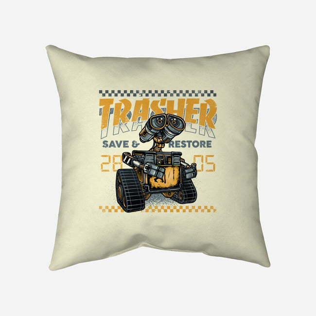 Trasher Save And Restore-None-Removable Cover w Insert-Throw Pillow-momma_gorilla