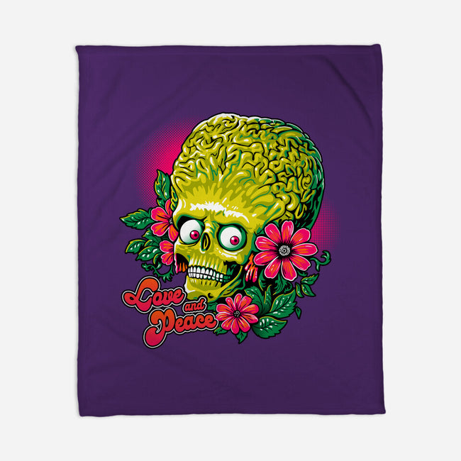 Love And Peace-None-Fleece-Blanket-daobiwan