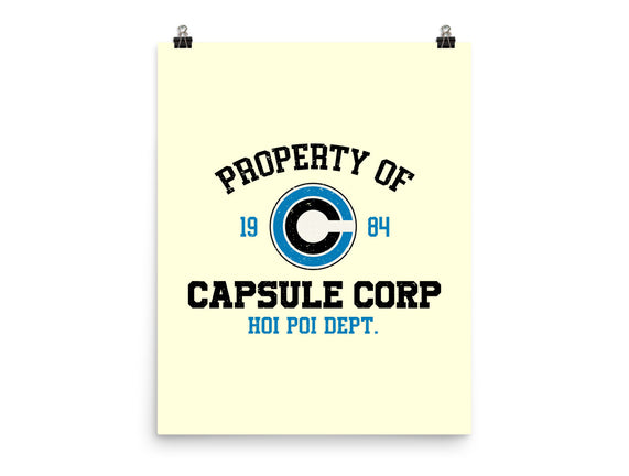 Property Of Capsule Corp