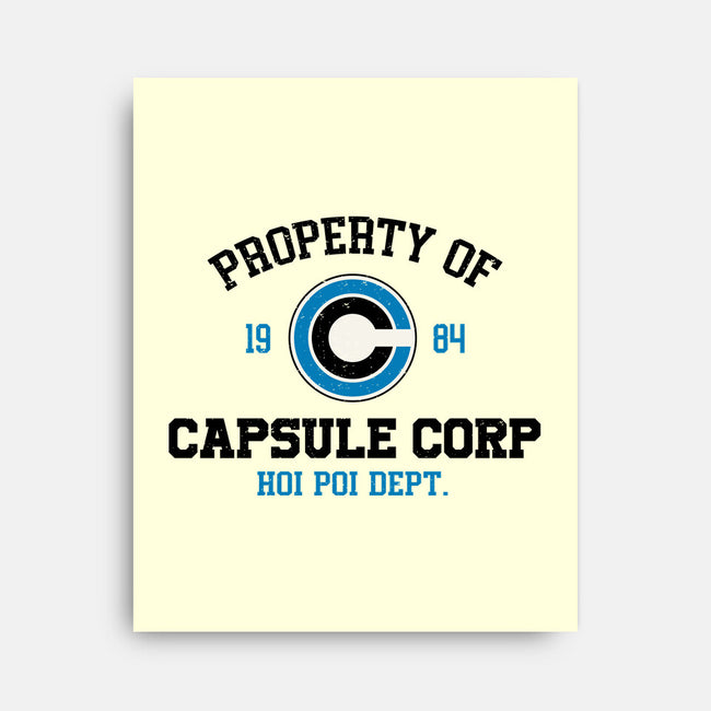 Property Of Capsule Corp-None-Stretched-Canvas-Melonseta