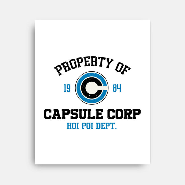 Property Of Capsule Corp-None-Stretched-Canvas-Melonseta