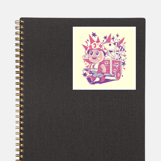 Mushroom Seller-None-Glossy-Sticker-ilustrata