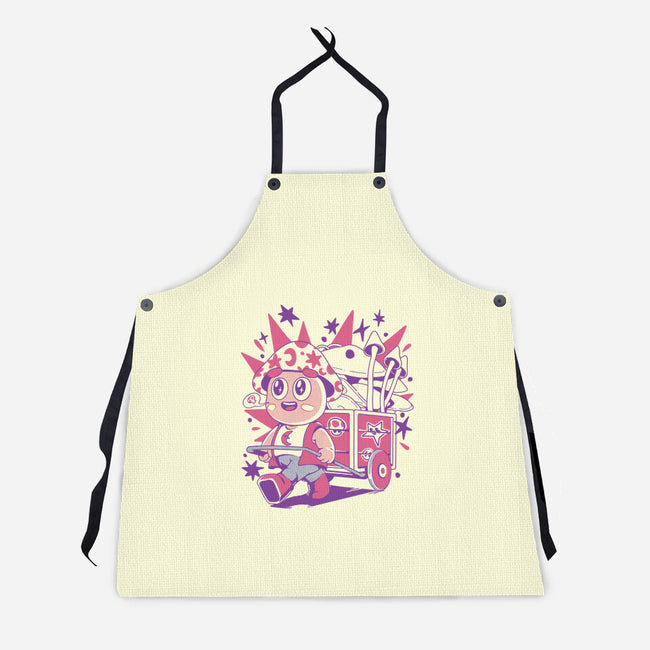 Mushroom Seller-Unisex-Kitchen-Apron-ilustrata