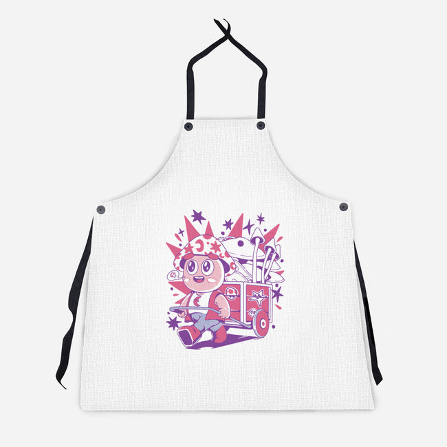 Mushroom Seller-Unisex-Kitchen-Apron-ilustrata