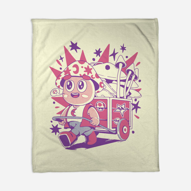 Mushroom Seller-None-Fleece-Blanket-ilustrata