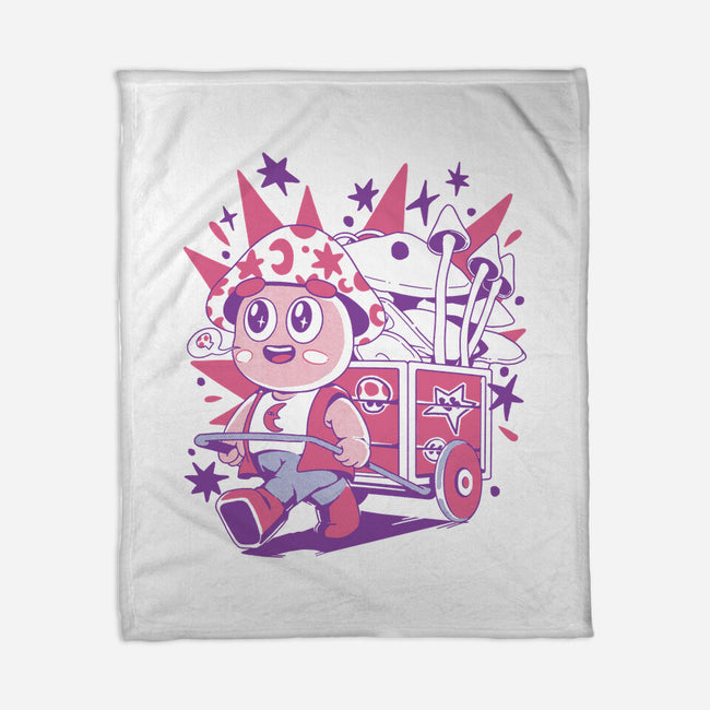 Mushroom Seller-None-Fleece-Blanket-ilustrata