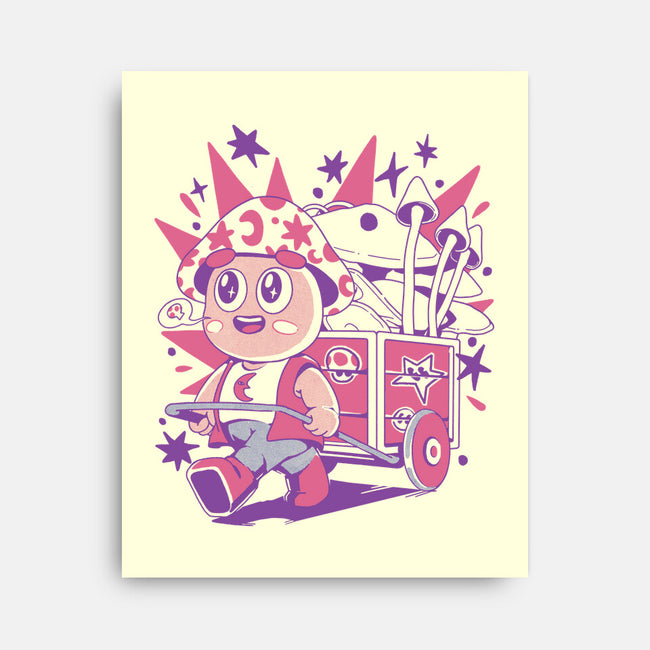 Mushroom Seller-None-Stretched-Canvas-ilustrata