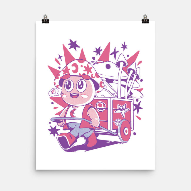 Mushroom Seller-None-Matte-Poster-ilustrata