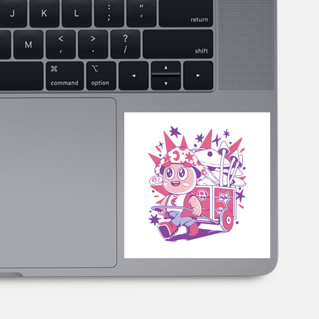 Mushroom Seller-None-Glossy-Sticker-ilustrata