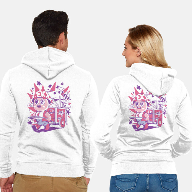 Mushroom Seller-Unisex-Zip-Up-Sweatshirt-ilustrata