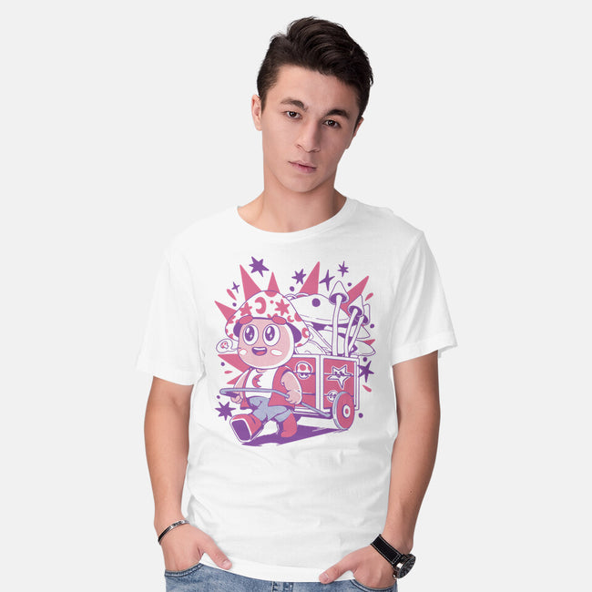Mushroom Seller-Mens-Basic-Tee-ilustrata
