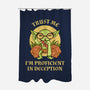 Proficient In Deception-None-Polyester-Shower Curtain-FunkVampire