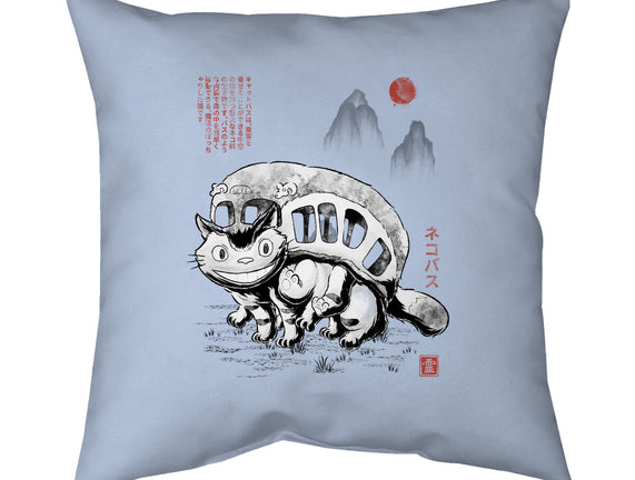 Cat Bus Sumi-e