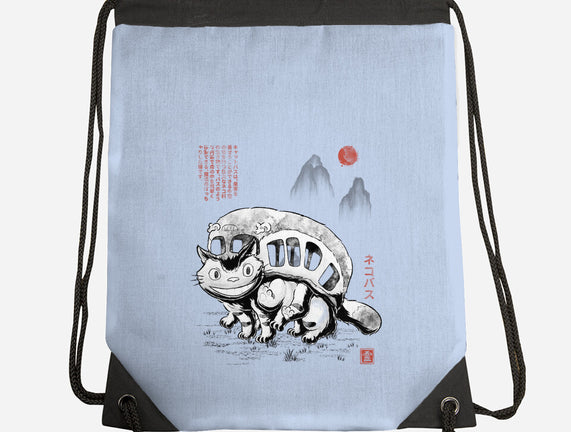 Cat Bus Sumi-e