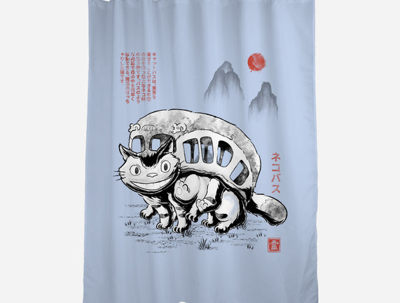 Cat Bus Sumi-e