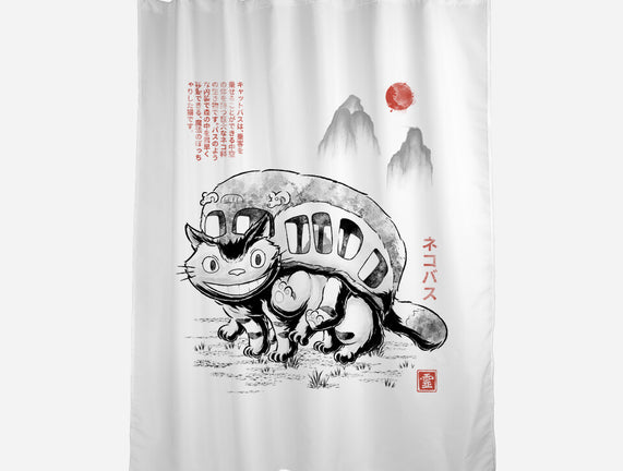 Cat Bus Sumi-e