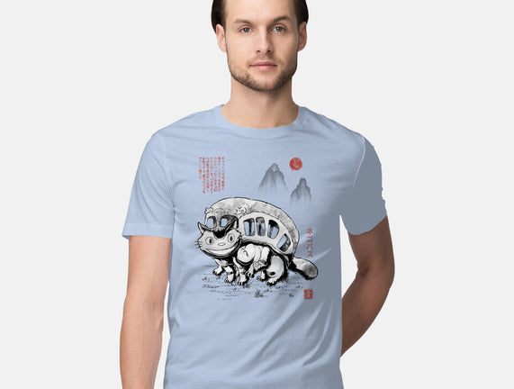 Cat Bus Sumi-e