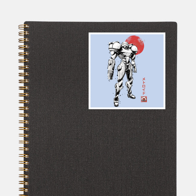 Bounty Huntress Sumi-e-None-Glossy-Sticker-Astrobot Invention