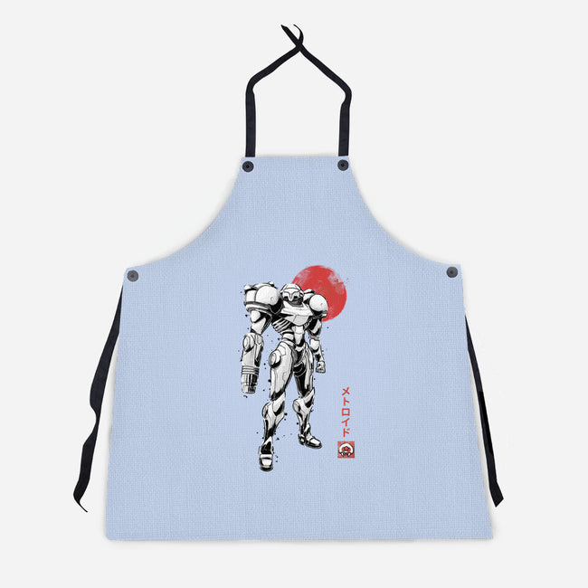 Bounty Huntress Sumi-e-Unisex-Kitchen-Apron-Astrobot Invention
