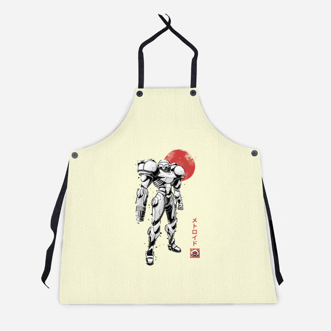 Bounty Huntress Sumi-e-Unisex-Kitchen-Apron-Astrobot Invention