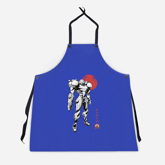 Bounty Huntress Sumi-e-Unisex-Kitchen-Apron-Astrobot Invention