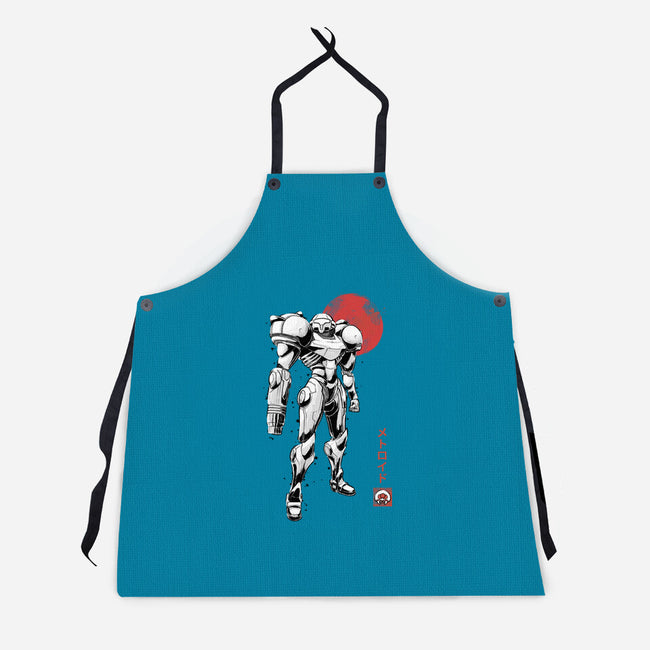 Bounty Huntress Sumi-e-Unisex-Kitchen-Apron-Astrobot Invention