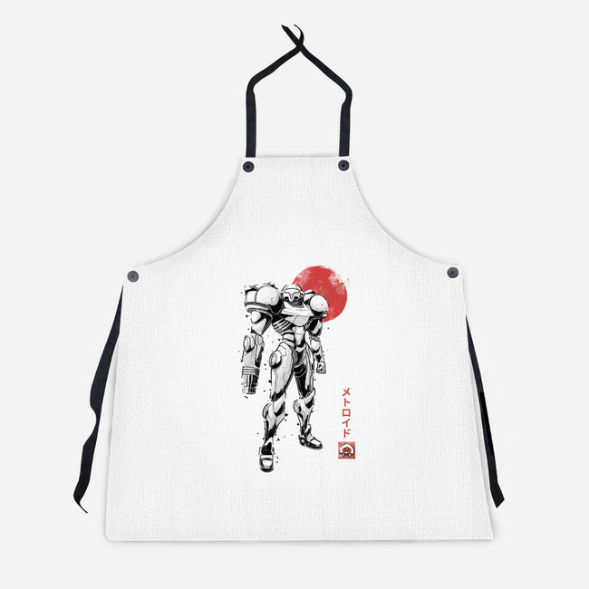 Bounty Huntress Sumi-e-Unisex-Kitchen-Apron-Astrobot Invention